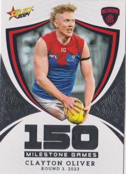 2024 Select AFL Footy Stars - Milestone Games #MG61 Clayton Oliver Front